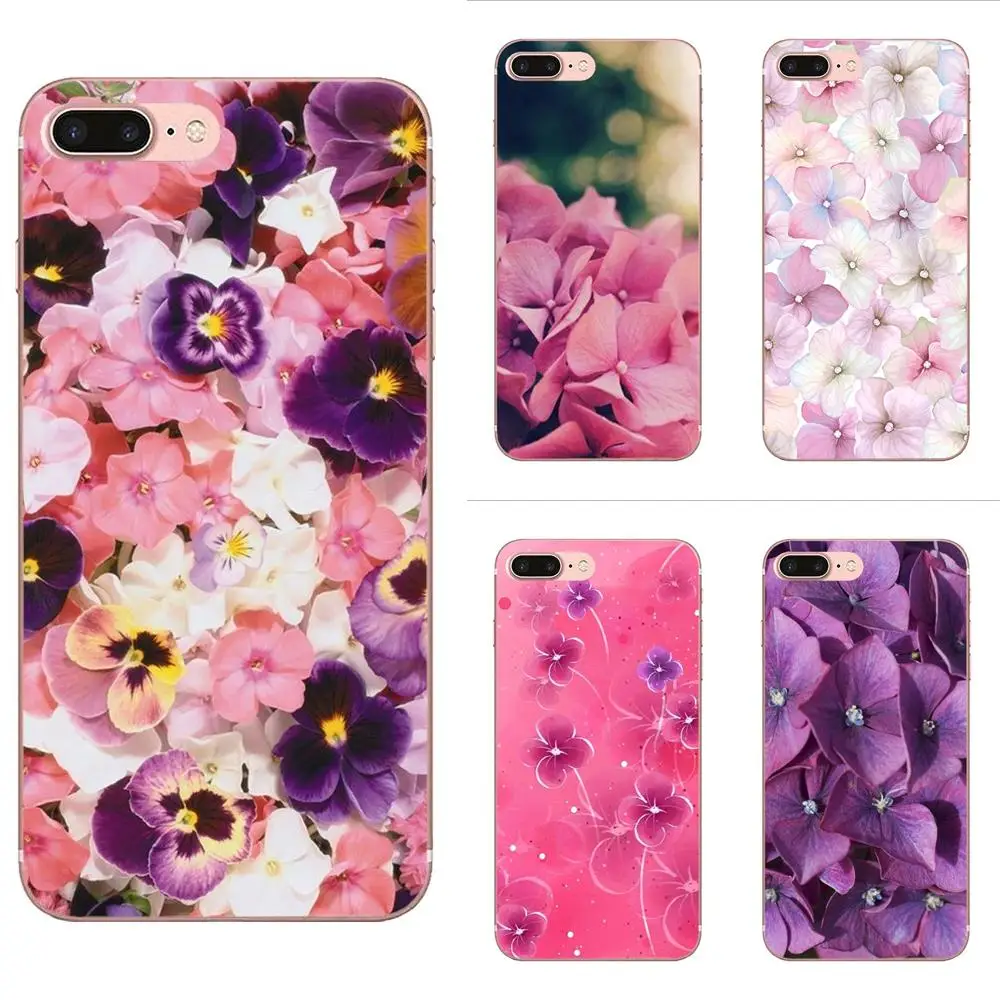 

Beautiful Flower Pink Hydrangea For Apple iPhone 4 4S 5 5C 5S SE 6 6S 7 8 Plus X XS Max XR Thin TPU Cell
