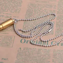 Мини-ожерелье в форме пули, подвеска из титана, водонепроницаемый ящик для лекарств, чехол для таблеток