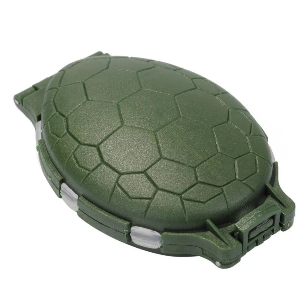 

Fly Fishing Box Case Fly Tying Accessory Pocket Size 12-Compartment Green Turtle