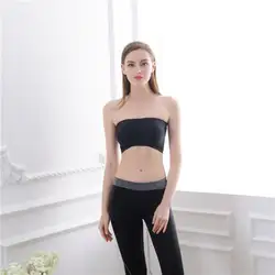 Женские беспроводные однотонные съемные накладки Bandeau бесшовный Укороченный бюстгальтер для женщин без бретелек бюстгальтеры нижнее