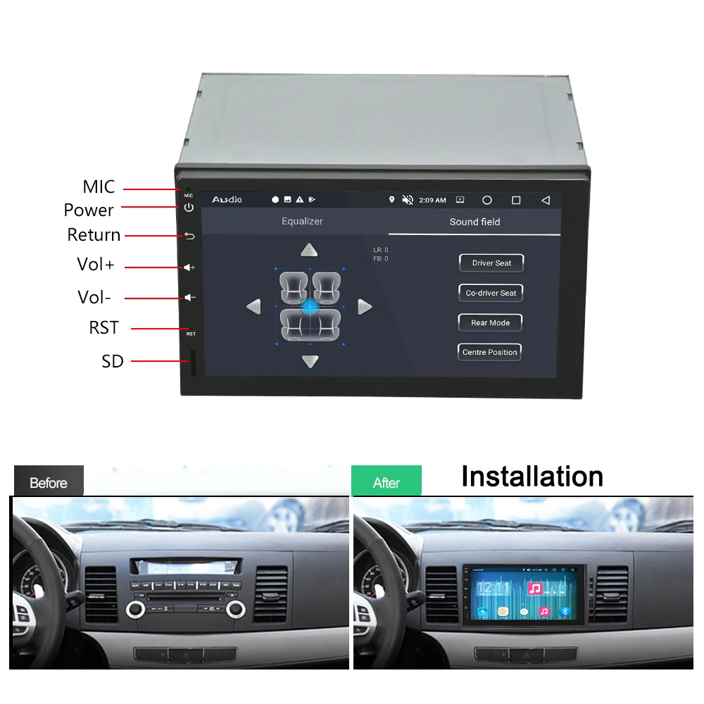 Автомагнитола Panlelo S13 2 din android 8 0 восемь ядер 4 Гб ОЗУ 32 ПЗУ 7 &quot стерео с GPS