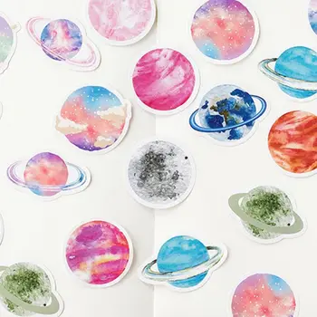 

45pcs/box Planet Stationery Stickers Sealing Label Travel Sticker DIY Scrapbooking Diary Planner Albums Decoration