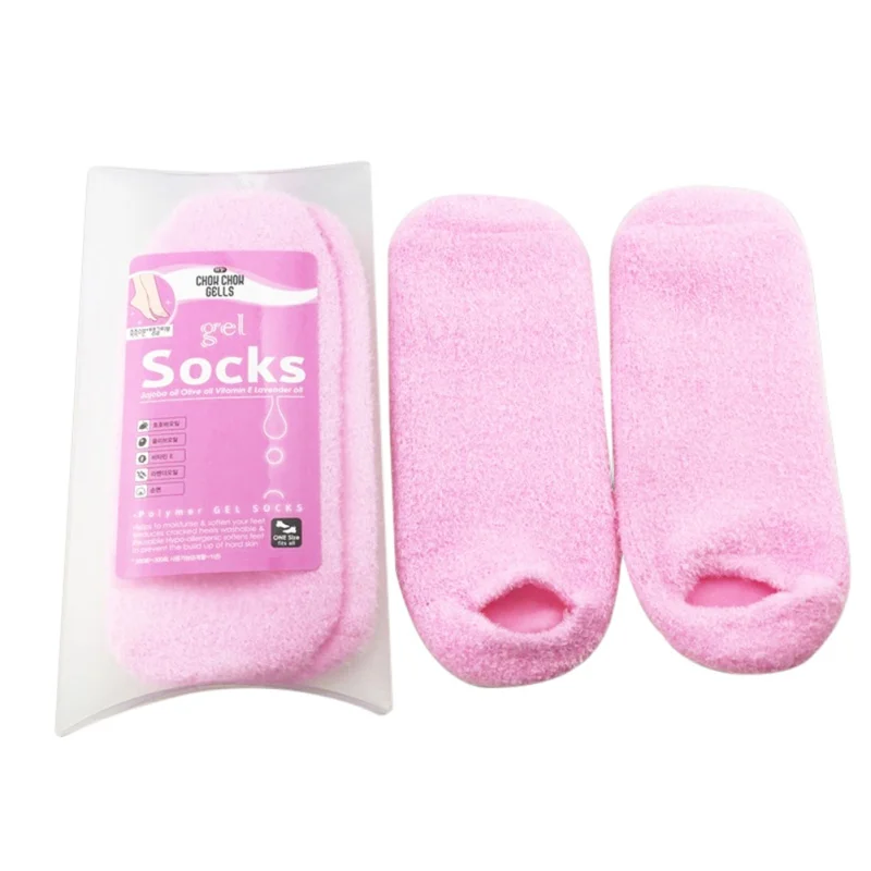 

Moisturizing Whitening Exfoliating Foot Mask Ageless Smooth Hand Mask Foot Care Silicone Gel Socks SPA Gel Socks Gloves