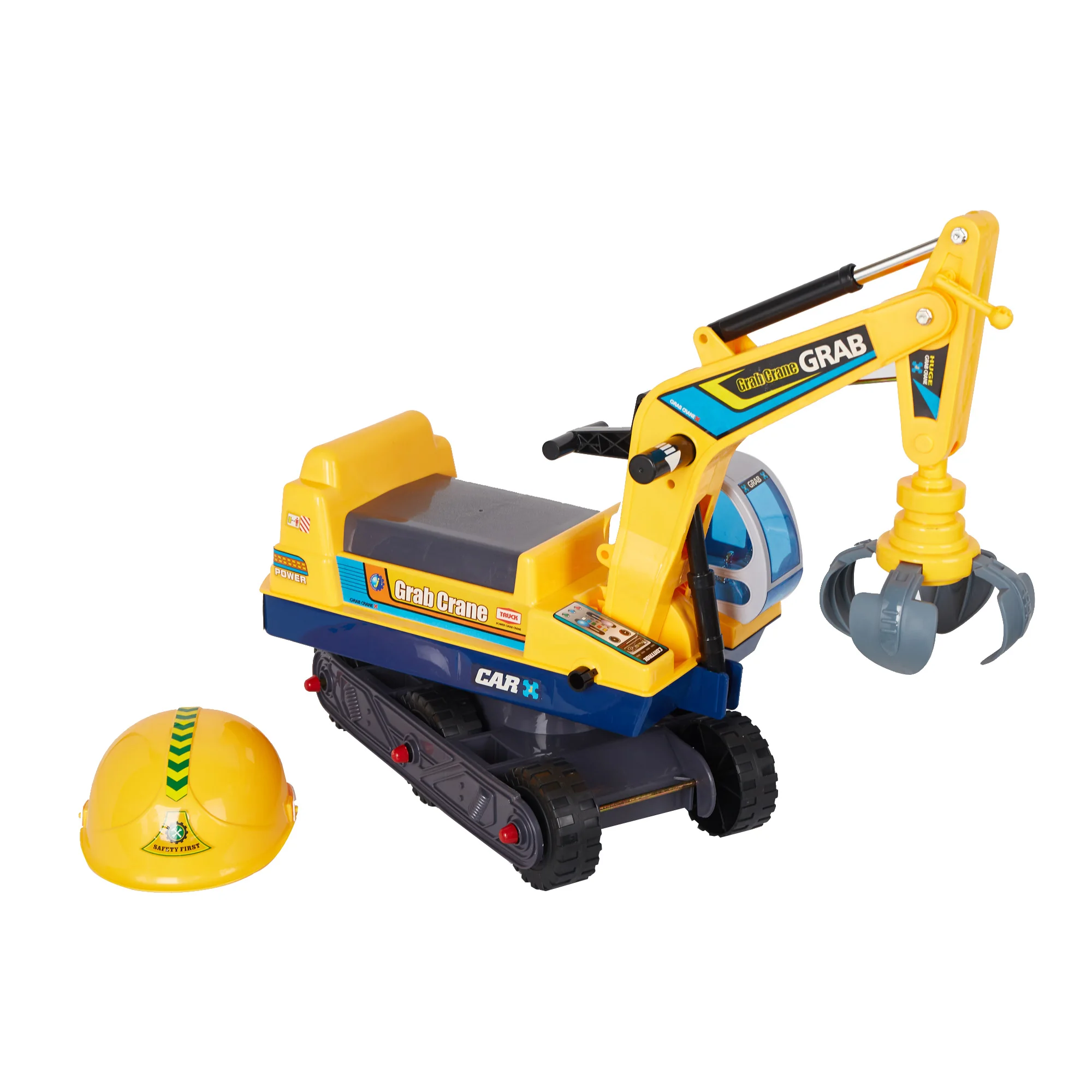 Rideon Crane Pretend Play Construction Grabber Truck Toy with