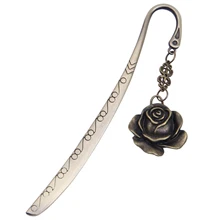 HOT-145mm, винтажные из металлического сплава, розовые бронзовые в виде книжных закладок, этикетки для документов, подарки