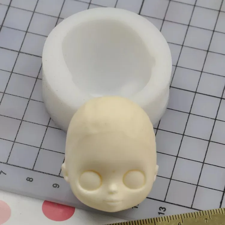 3D голова куклы плесень Blyth лицо шоколад из силиконовой формы леденец пудинг