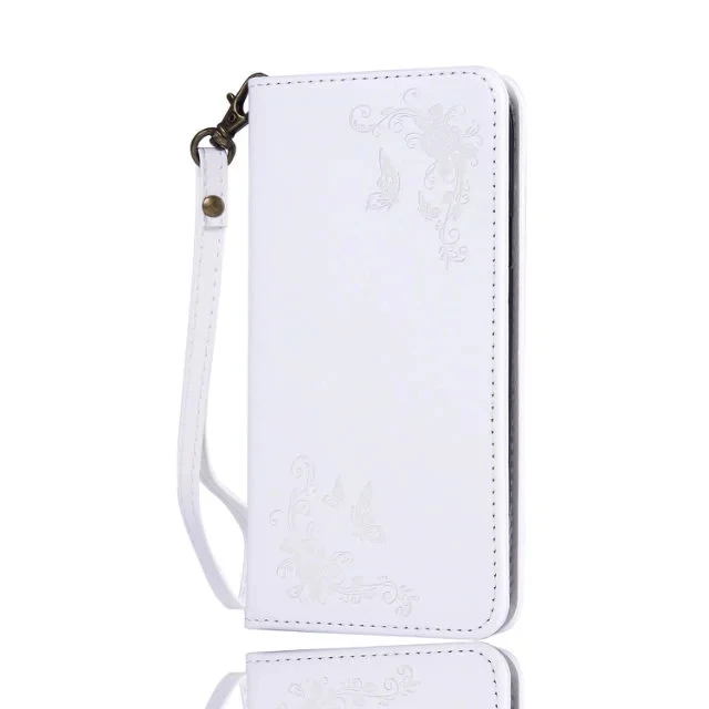 Роскошный кожаный чехол-книжка с бабочкой для samsung Galaxy A7, чехол для телефона s, чехол-подставка для samsung A7 A700 A7000, сумка - Цвет: White