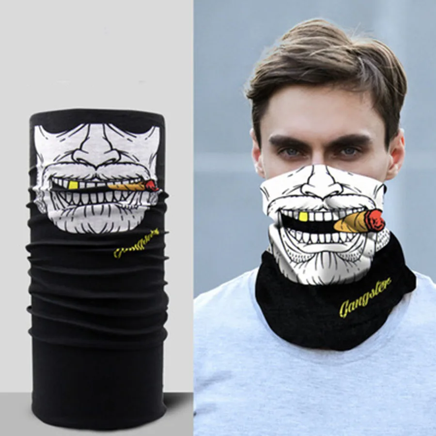 

Magic Funny Face Mask Skull Bandana Cycling Mask Autumn Winter Neck Warmer Face Mask Bike Scarf Mask Outdoor Cycling Headwear