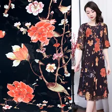 Элегантная женская шифоновая ткань для платья рубашка ткань одежда с надписью по желанию клиента ткань Весна и лето новые продукты