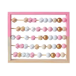 Деревянный пазл для детей 3-5 Бусы Abacus обучающие игрушки для детей для раннего развития игрушка с бисер «геометрическая фигура»