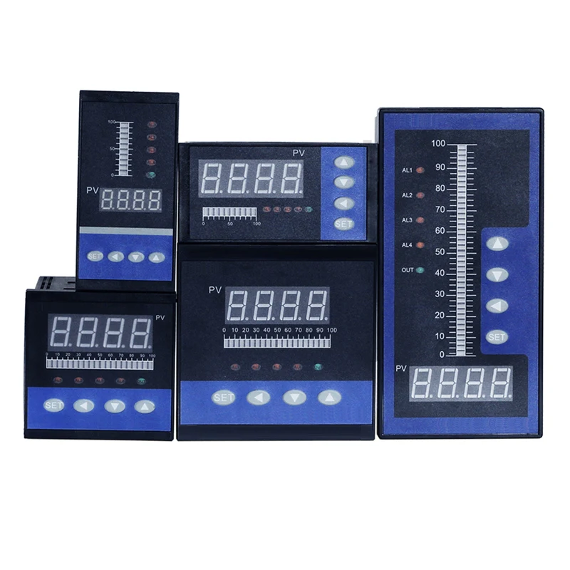 

4-20mA DC input water liquid level pressure controller with 4 ways relay and DC24V voltage output water liquid level meter