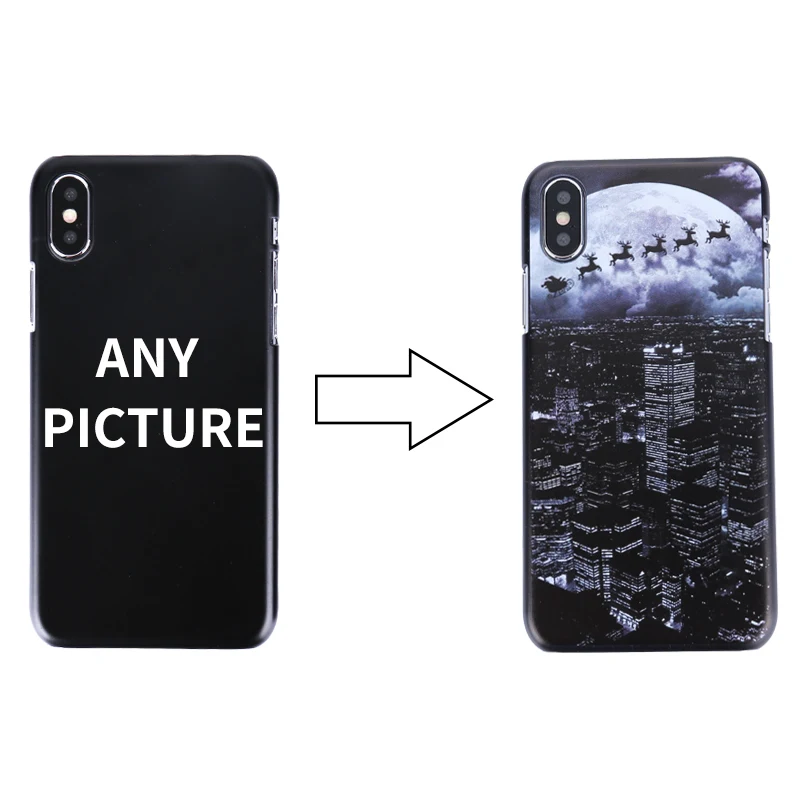 100 шт. DIY индивидуальный дизайн для iPhone X УФ-печать черный ПК чехол телефона Samsung S8