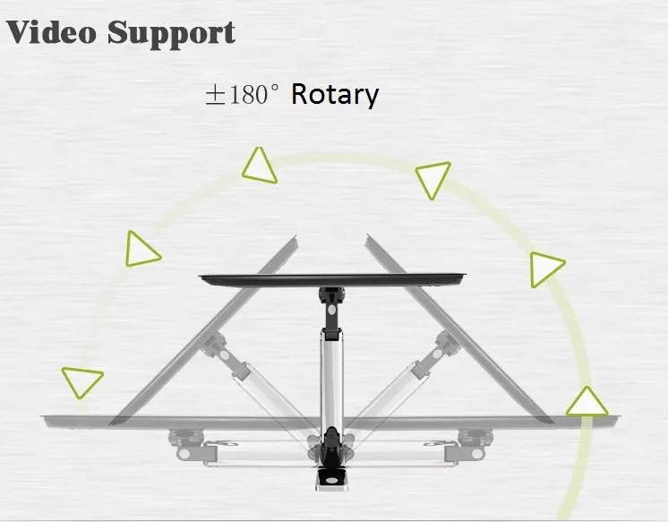NB F120 17-2" газовая пружина Full Motion TV настенное крепление держатель ЖК-монитора Алюминий кронштейн