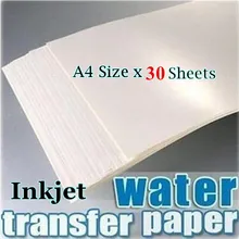 30 шт./лот) Бумага для струйной печати с водными слайдами размер А4 прозрачный/прозрачный цвет для дизайна ногтей свеча устойчивая к царапинам и стойкая
