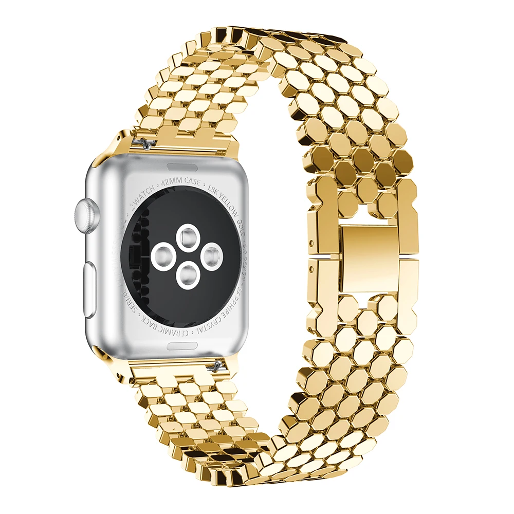 Ремешок из нержавеющей стали для Apple Watch SE Band Series 6 5 4 3 винтажный браслет премиум