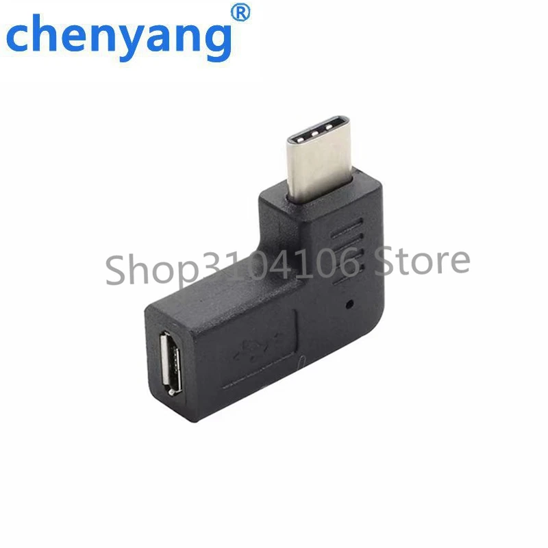 USB-C Type-C 3 1 папа к Micro USB 2 0 5Pin адаптер для передачи данных 90 градусов угловой тип