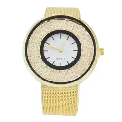 Женская мода из нержавеющей стали Quicksand Lovers браслет часы кварцевые wristwatchцвет: розовое золото