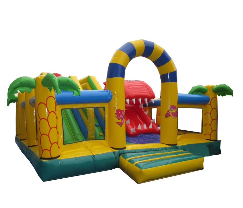 

High quality PVC inflatable bounce house and slide combo