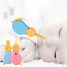 2 в 1 Детские Безопасные круглые наконечники для носа и ушей, клипса для чистки пупка, очиститель для пинцета безопасные пинцеты, пластиковый очиститель, зажим для ухода за ребенком