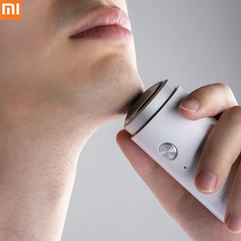 

XIAOMI SO WHITE Men Mini Electric Shaver Deep Clean Washable Rechargeable Dry And Wet Double Shaving Portable for Business Trip