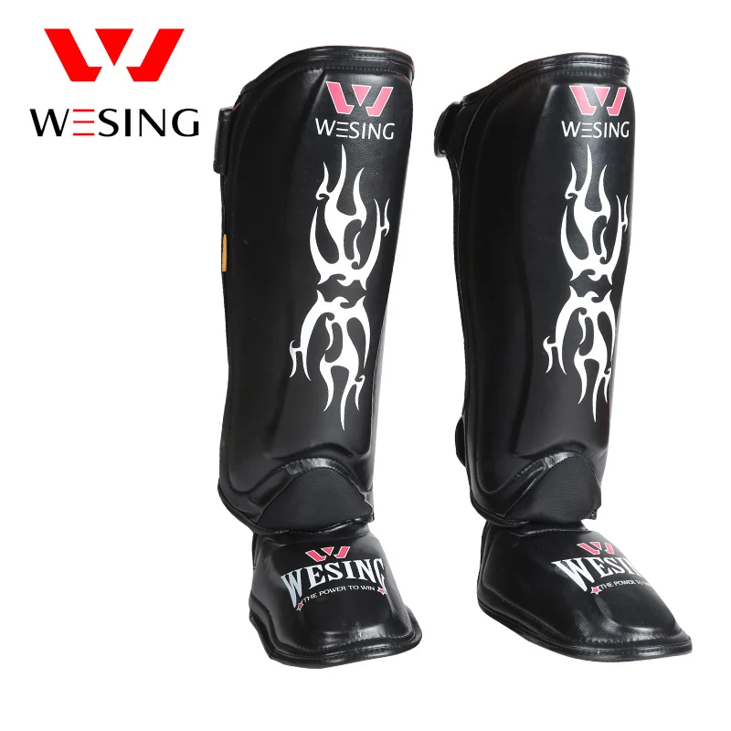 Wesing Муай Тай Щитки ног колодки защитное снаряжение ММА Shinguards Муай Тай щиток молодежи