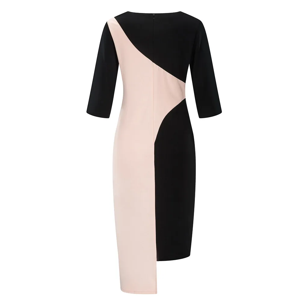 

Plus Size Sexy Dress Women Summer 2019 Slim Patchwork Irregular Panel Ladies Party Vintage Dress Sundress Summer jurken dames