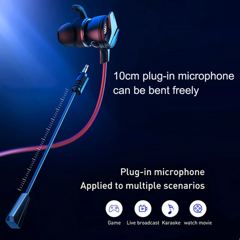  Baseus Gaming Earphone For Pubg Controller GAMO-15 3D Stereo earphones For Mobile pubg Gamer with D