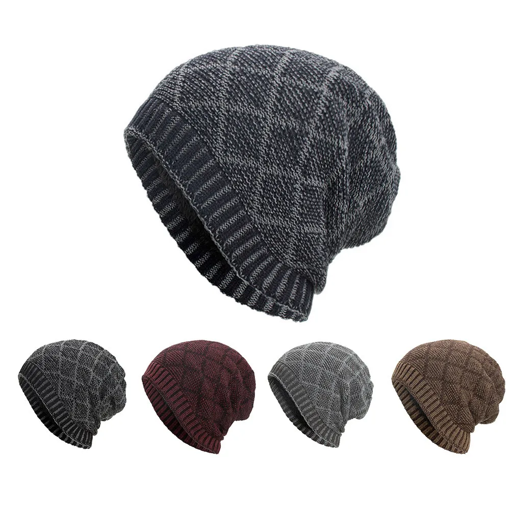 

Women Men Adult Casual Warm Acrylic Baggy Weave Crochet Winter Wool Knit Ski Beanie Skull Caps Hat Gift