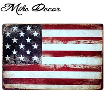 [Mike86] Флаг США металлический знак ретро искусство Настенный декор Дом Кафе офис винтажная металлическая живопись B-101 смешанный заказ 20*30 см