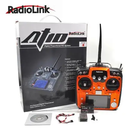 

RadioLink 12CH Remote control AT10II AT10 II 2.4Ghz Remote Transmitter with R12DS Receiver RC Done Quadcopter