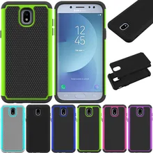 Caso para Samsung Galaxy J3 2017 J330/J3 Pro versión UE doble capa armadura Case + Protector de pantalla duro cubierta a prueba de golpes PC TPU