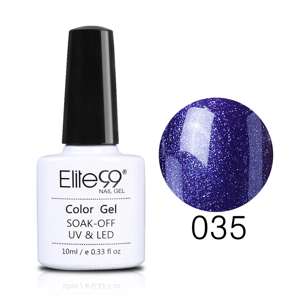 Elite99 10 мл синий цвет серии УФ-гель для ногтей верхнее Базовое покрытие необходимо отмачивать гель-лаки для ногтей 36 великолепный цвет для избранного - Цвет: BU035