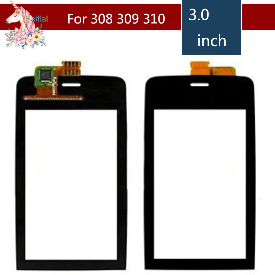 

3.0" For Nokia Asha 308 309 310 3080 3090 LCD Touch Screen Digitizer Sensor Outer Glass Lens Panel Replacement