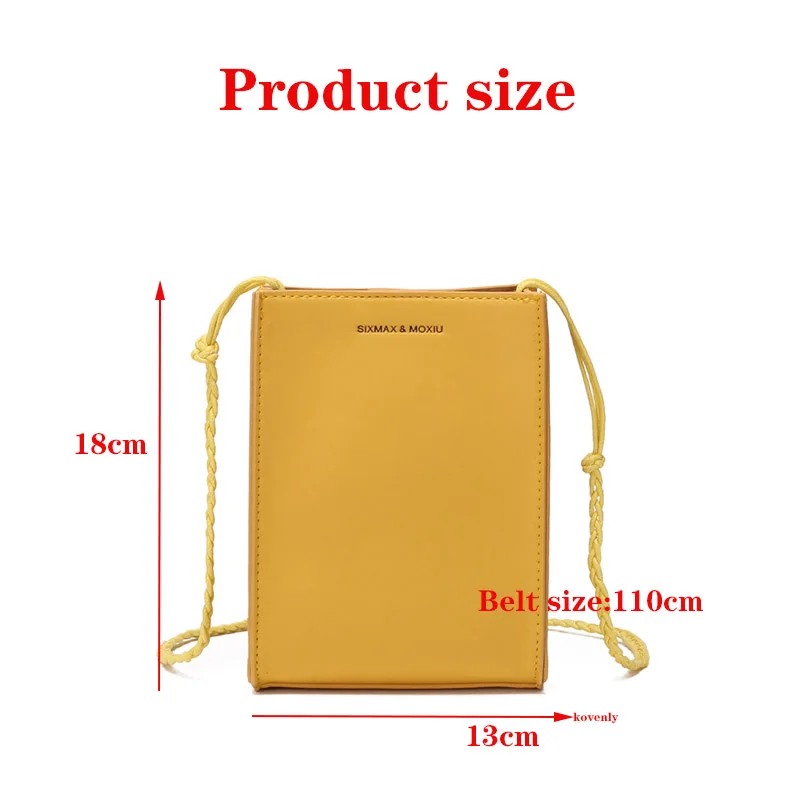 Сумка для девочек Mona маленькая квадратная сумка через плечо кожаный плетеный пояс сумки через плечо Модные наклонные телефонные сумки
