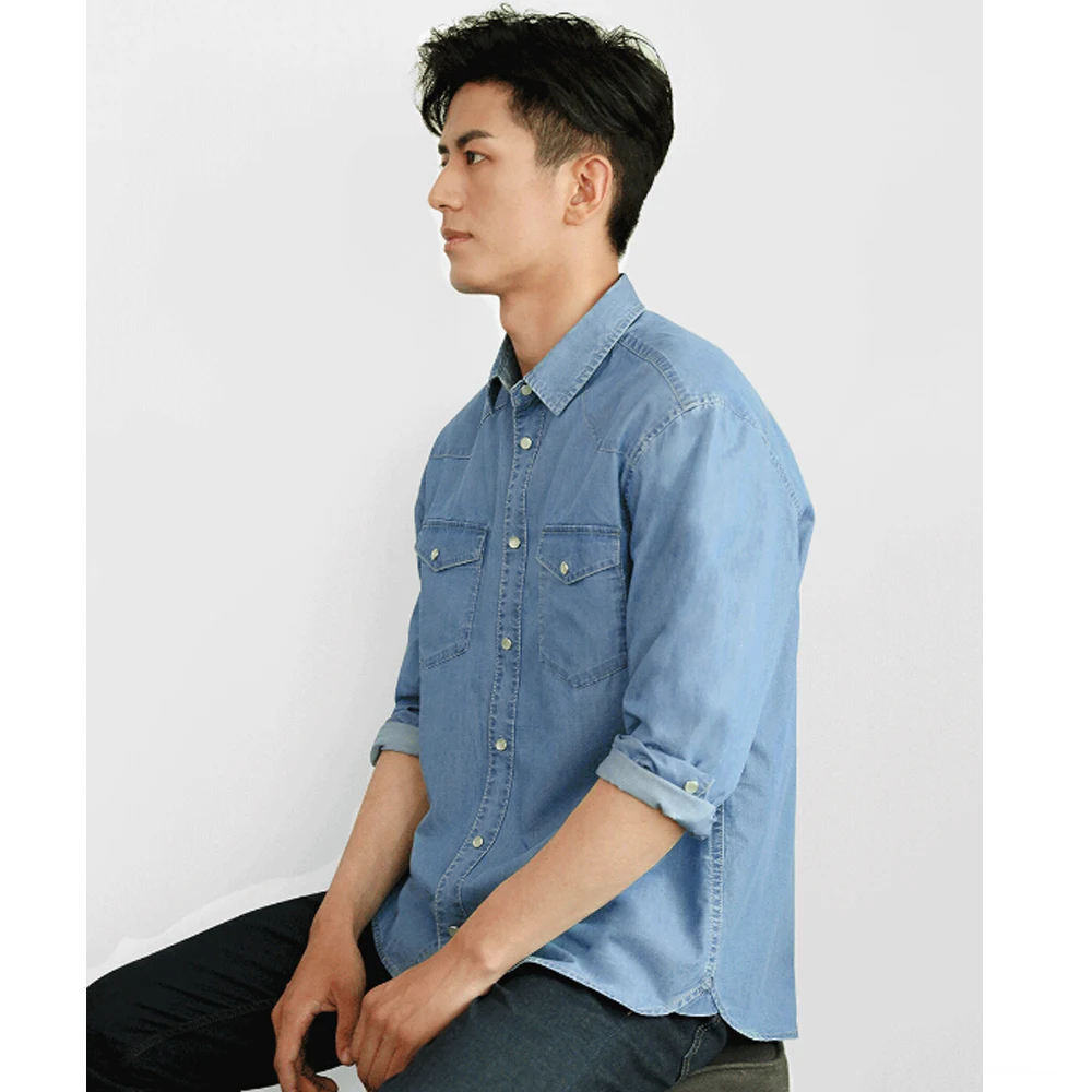  Original Xiaomi COTTONSMITH Basic Casual Denim Shirt Classical Foundation Comfortable Imitation Den