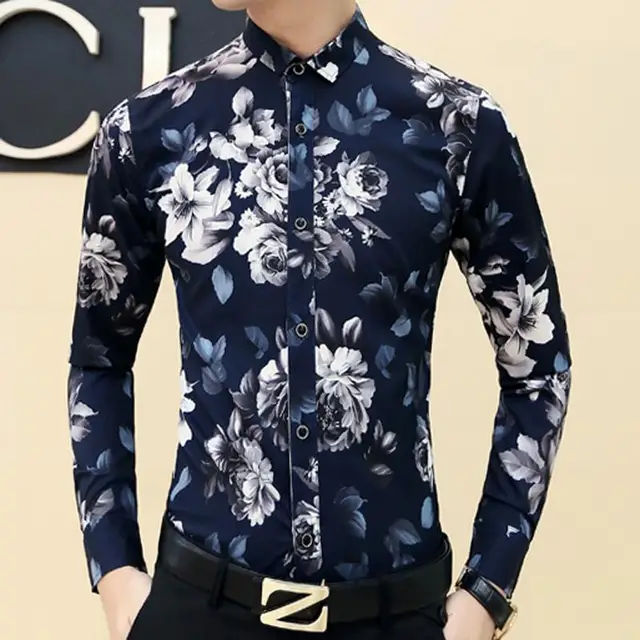 Men's Designer Hawaii Fashion Flower 