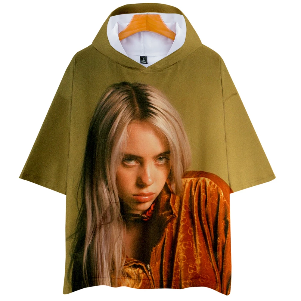 Billie Eilish 3D толстовки Новинка короткий рукав мода лето/весна футболка классная и дышащая футболка с коротким рукавом