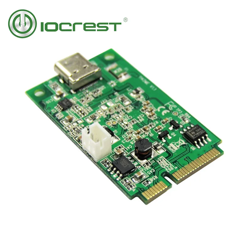 IOCREST ASM1142 чипсет Mini PCI Express на 1 порт USB3.1 type-C хост плата контроллера расширения с 2pin подключение питания