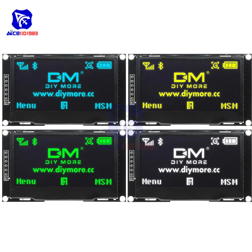 Pаспродажа 2,42 дюймов 128X64 OLED font b LCD b font дисплей модуль SSD1309 12864 7 контактный SPI IIC I2C последовательный интерфейс для Arduino UNO R3 C51
