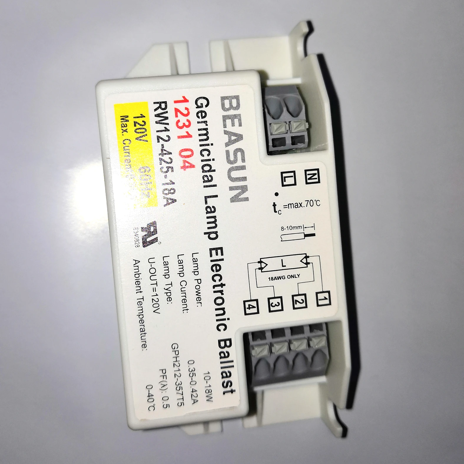 RW12-425-18A 120V 18W Germicidal Lamp Electronic Ballasts for Lighting TUV16W