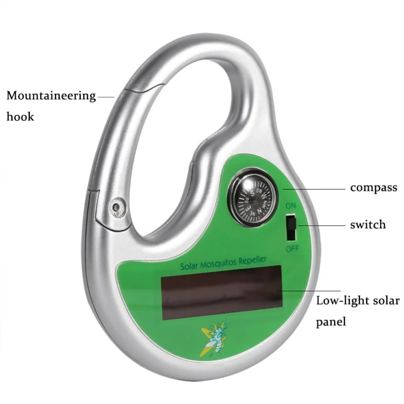 

Ultrasonic Electronic Drive Mosquito Solar Charging Outdoor Mosquito Repellent Portable Hook Type Pest Repeller Insect Killer