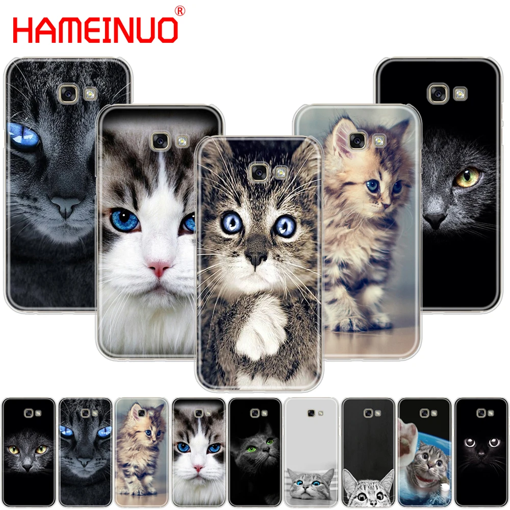 

HAMEINUO cat kitty green eyes cute animal pet cell phone case cover for Samsung Galaxy A3 A310 A5 A510 A7 A8 A9 2016 2017 2018