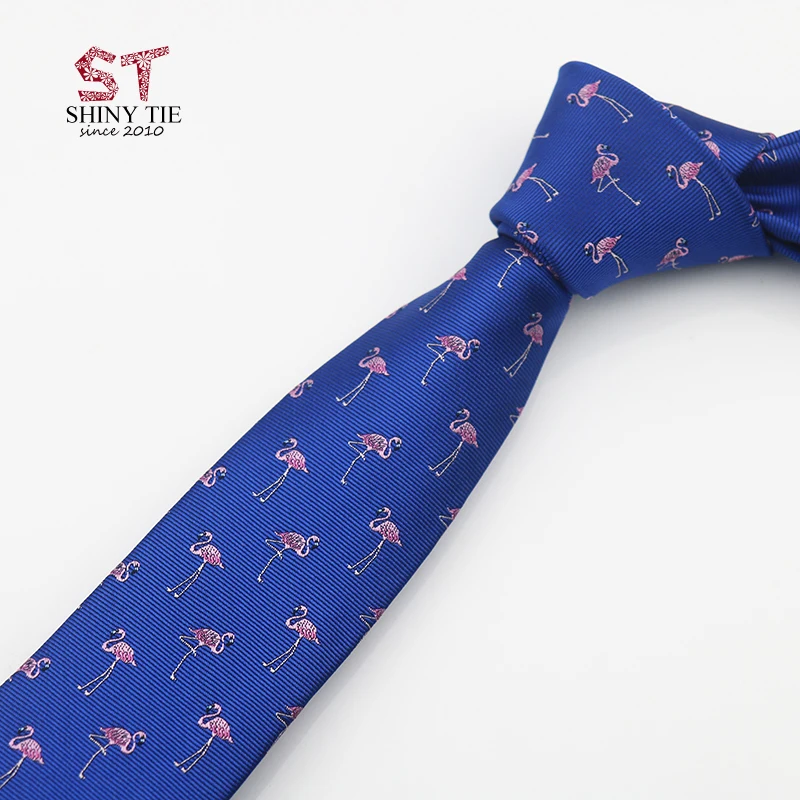 Официальный Мужской галстук из полиэстера, 6 см, фламинго, слон, принт с животными, галстук для мужчин, Деловой, Повседневный, модный, вечерние, свадебные аксессуары