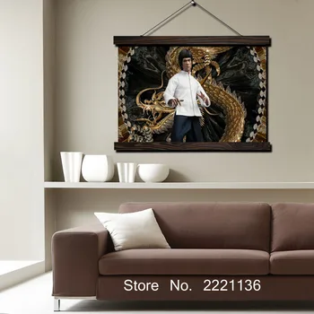 

Kungfu Stars Painting Scroll Painting Modern Home Framed Hanging Wall Decoration Artworks in High Definition Print Poster