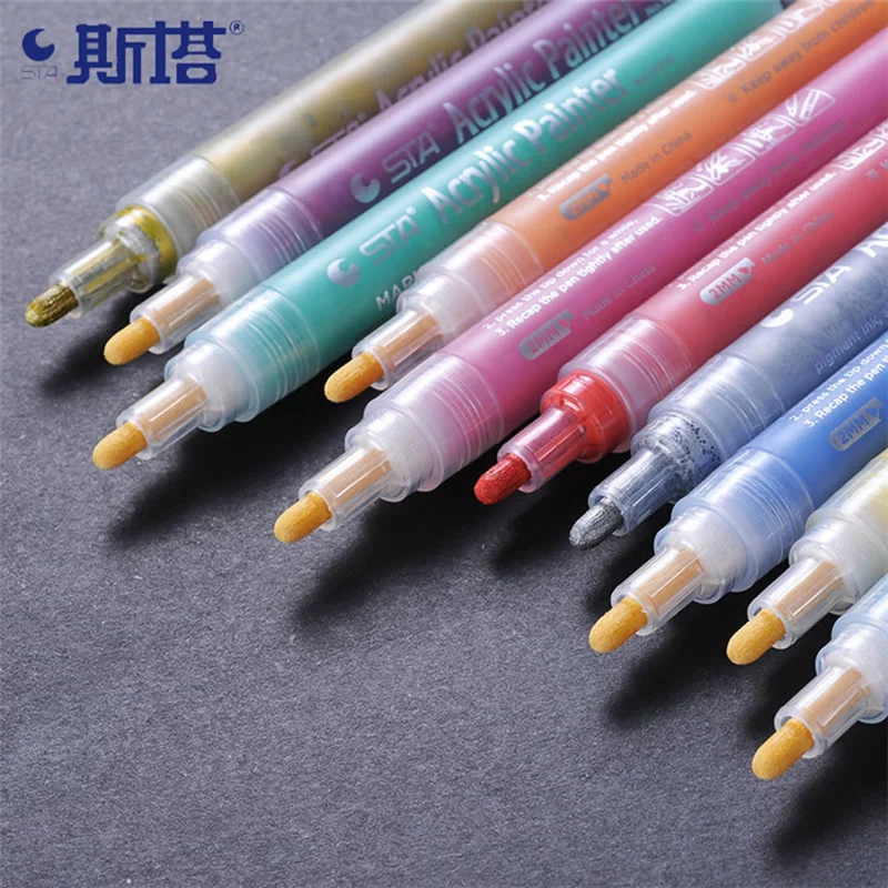 “ Pincel de Ponta Fineliner Canetas Dupla Suprimentos Caneta