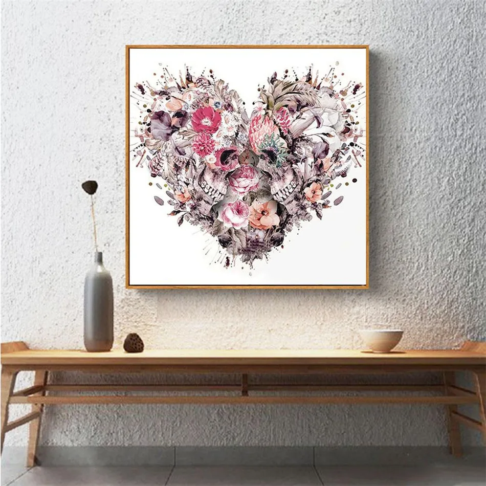 

Sashiko 5D DIY Diamond Painting Drawing Support Ustomization Flower Heart Shape Painting DecorationCross Stitch Mosaic