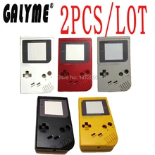 2 шт./лот 5 цветов игра Пластик крышка чехла для Классический gameboygb GBO dmg консоль Ручной Чехол Корпус мальчиков подарок W/резиновые прокладки