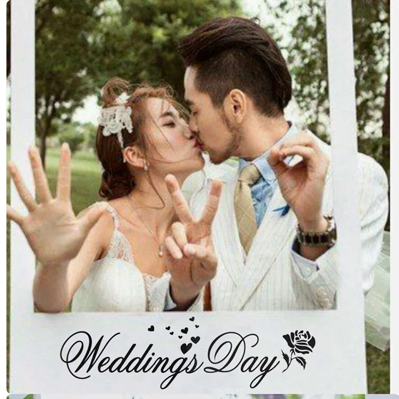

Wedding Day Photo Frame DIY Photo Props Lovely Creative Photo Booth Wedding Favors Anniversary/Wedding Decoration Party Supplies