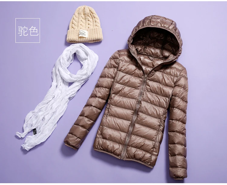 Легкий пуховик женский короткий секционный воротник стойка Модный корейский Тонкий Осень Зима Большой размер женские пальто XA05