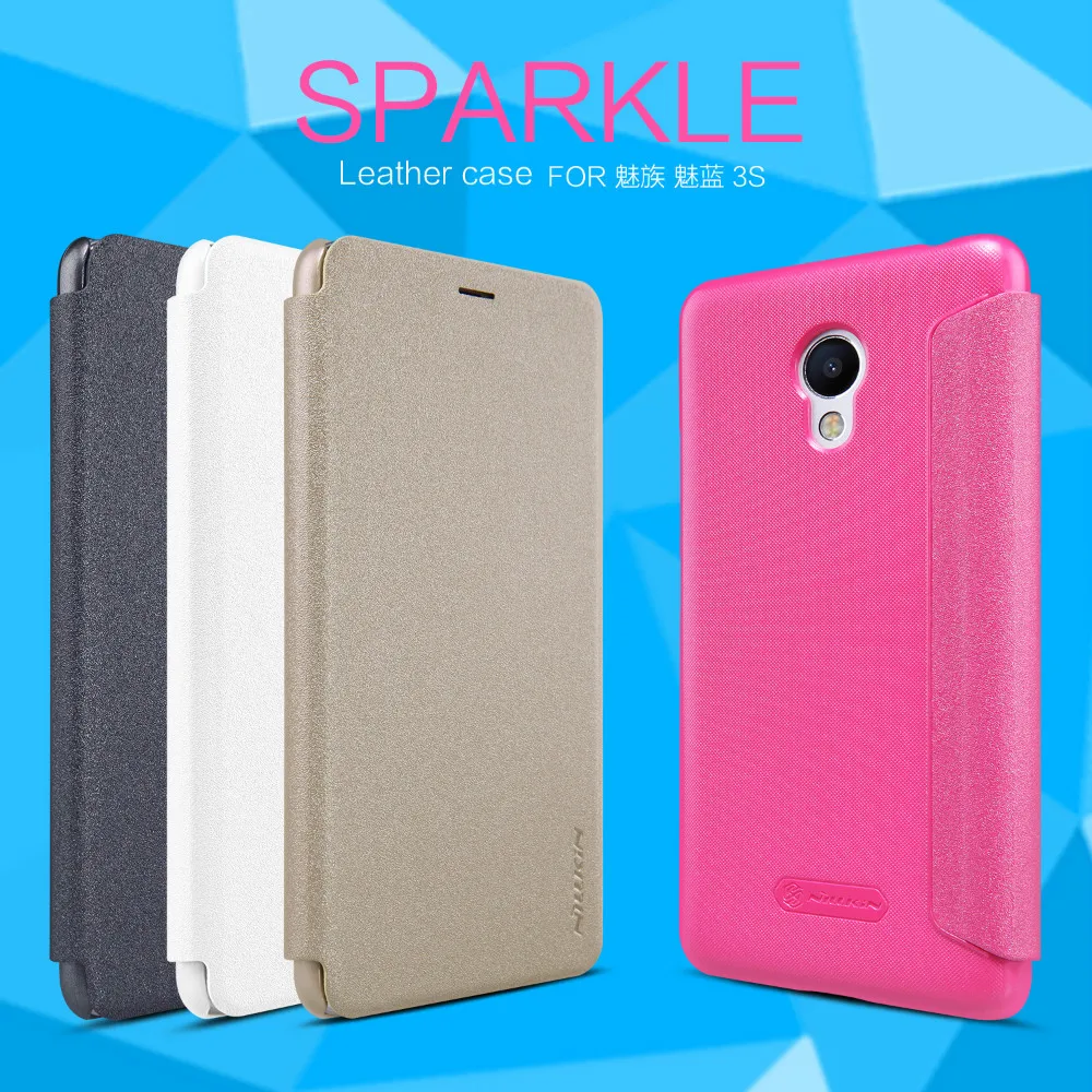 

Leather case For Meizu M3s Nillkin sparkle series import pc environmental material mobile phone case protective cover